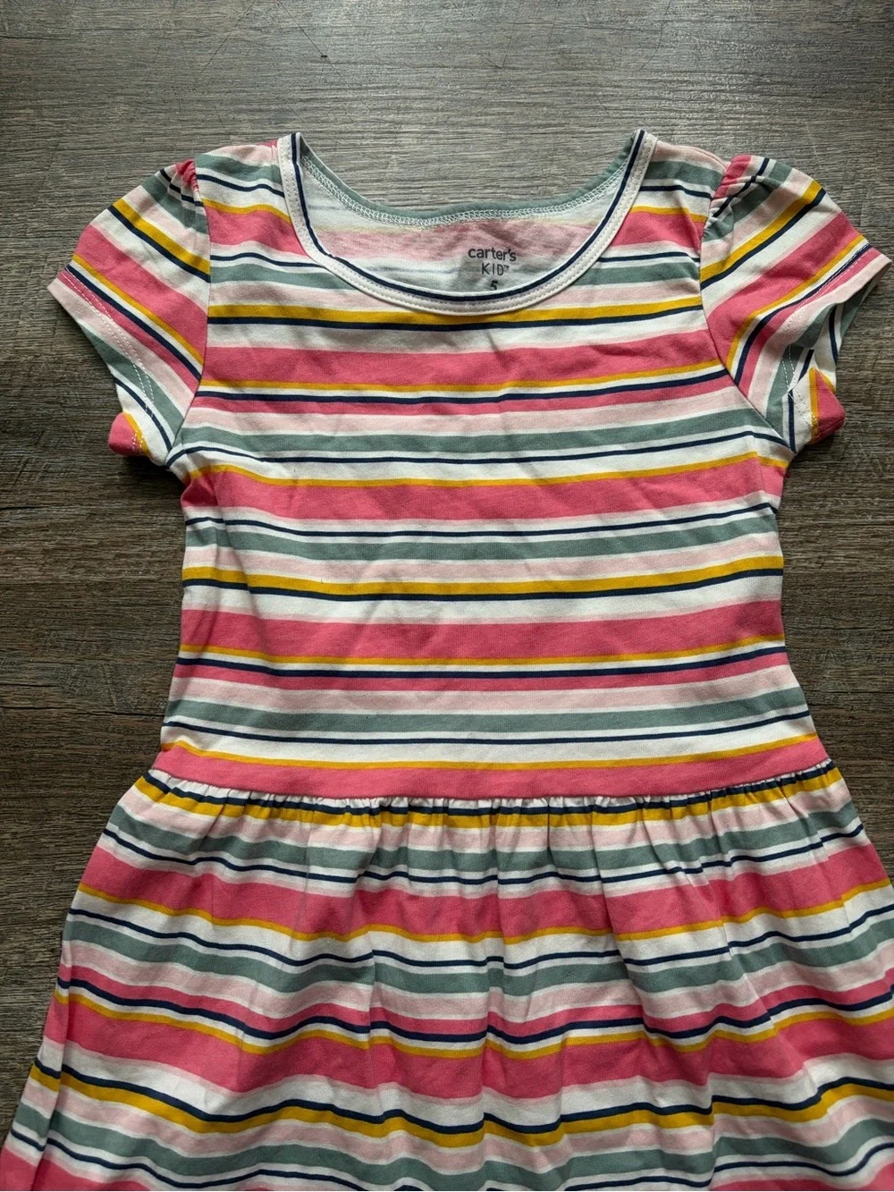 🌸 $10 SALE 🌸 Carter's Pink Striped Girls' Short Sleeve Dress